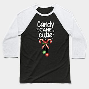 Candy Cane Cutie Funny Christmas Candy Cane Lovers Lollipop Baseball T-Shirt